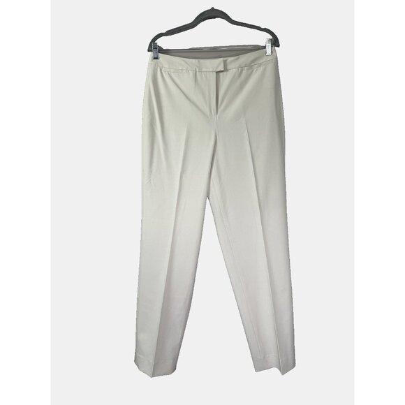 Talbots Womens 10 Ivory Stretch Dress Pant Slacks Lined Minimalist Parisian Soft - Picture 1 of 6
